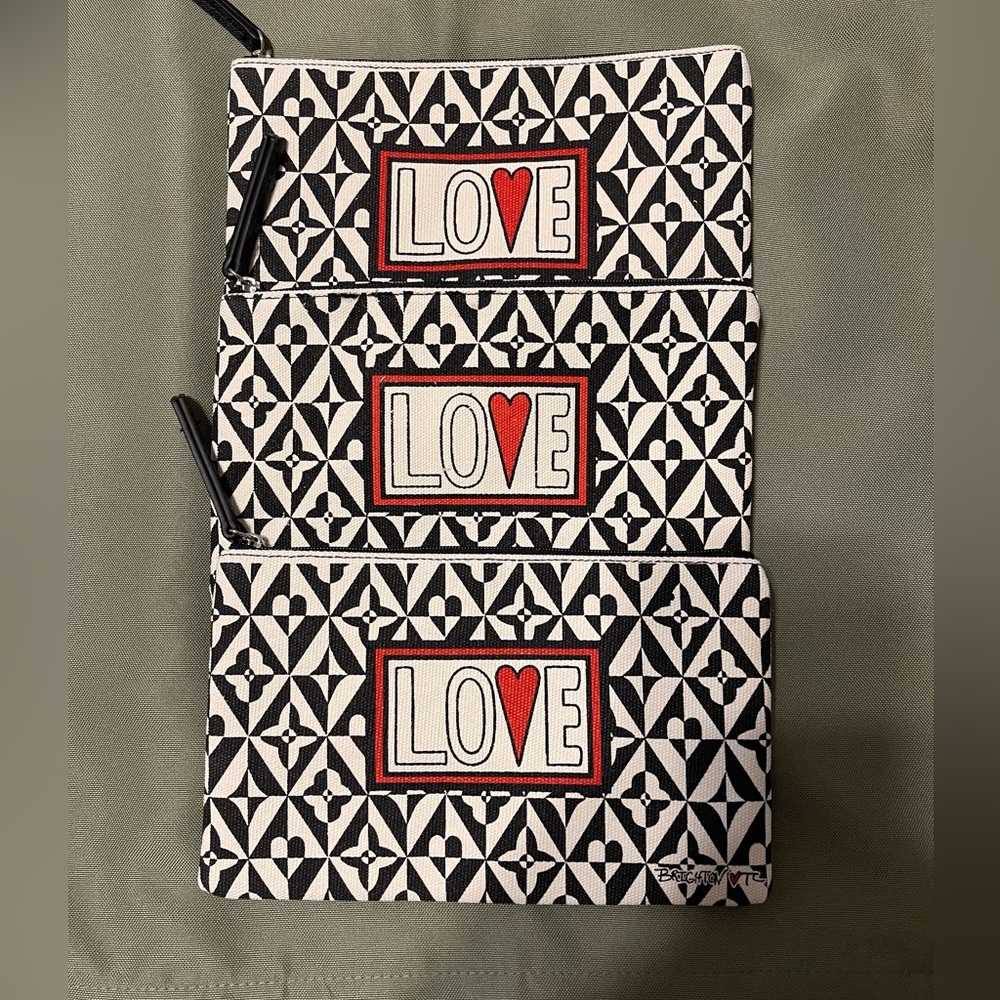 Brighton “Love” Zipper Bags (set of 3)